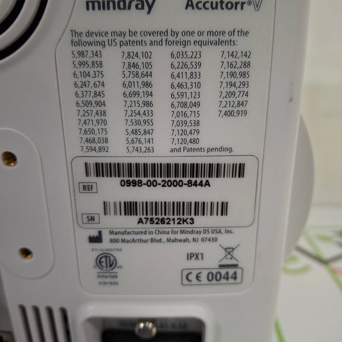 Mindray Mindray Datascope Accutorr V Vital Signs Monitor Patient Monitors reLink Online
