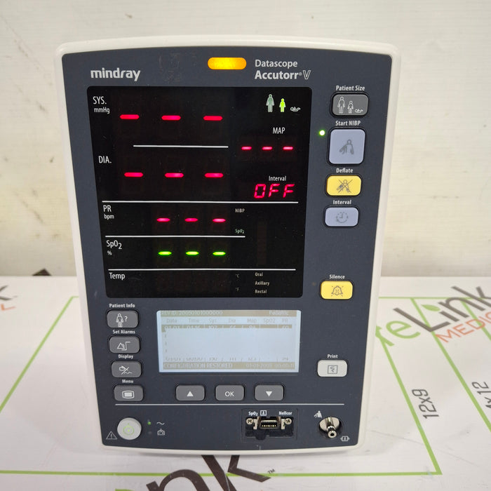 Mindray Datascope Accutorr V Vital Signs Monitor