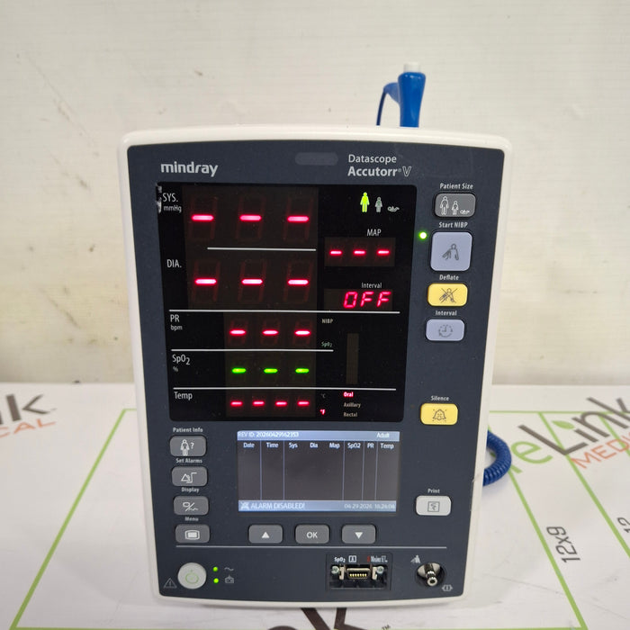 Mindray Datascope Accutorr V Vital Signs Monitor
