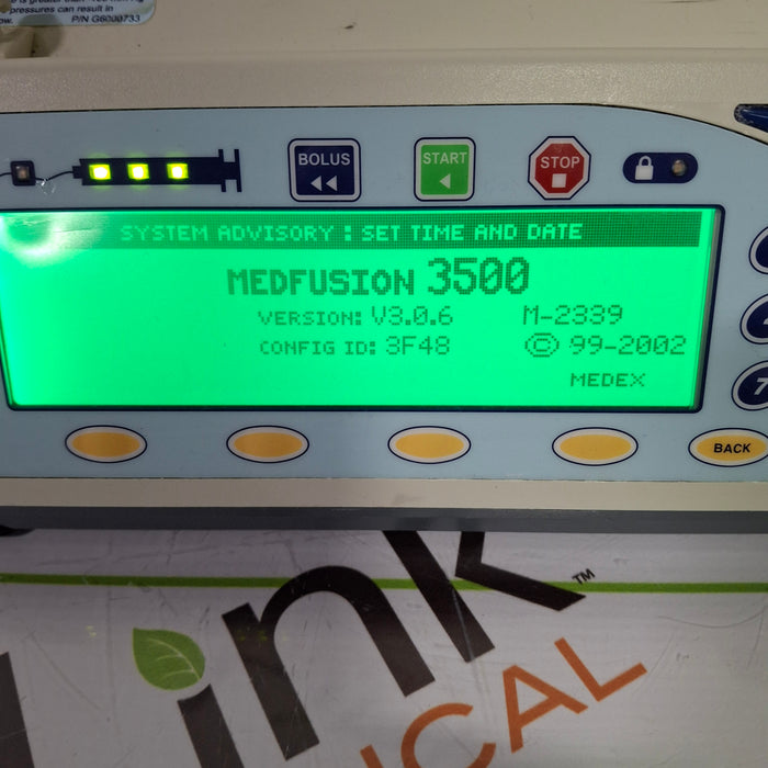 Smiths Medical Medfusion 3500 Version 3 Syringe Infusion Pump
