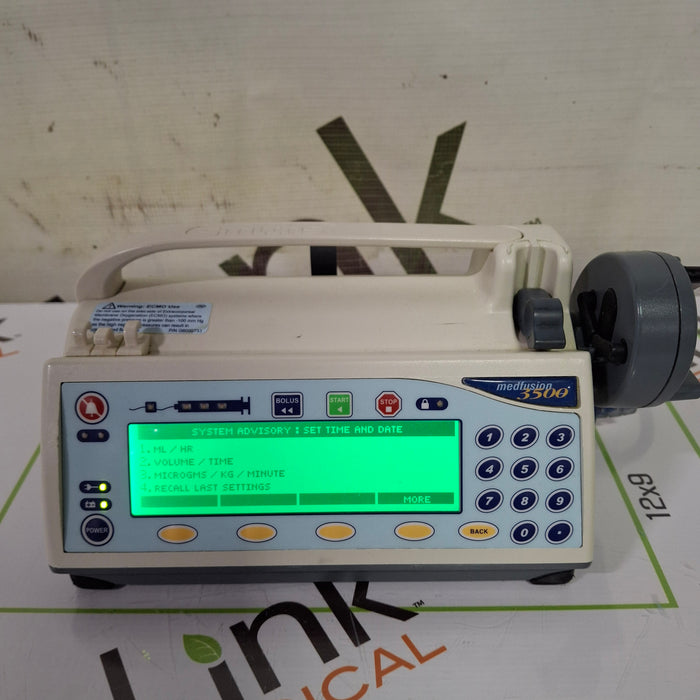 Smiths Medical Medfusion 3500 Version 3 Syringe Infusion Pump