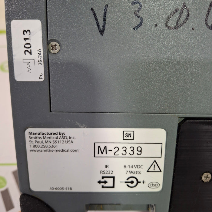 Smiths Medical Medfusion 3500 Version 3 Syringe Infusion Pump