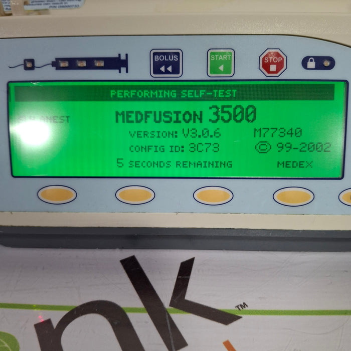 Smiths Medical Medfusion 3500 Version 3 Syringe Infusion Pump