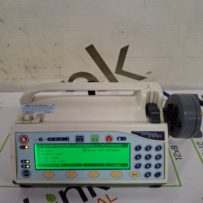 Smiths Medical Medfusion 3500 Version 6 Syringe Infusion Pump
