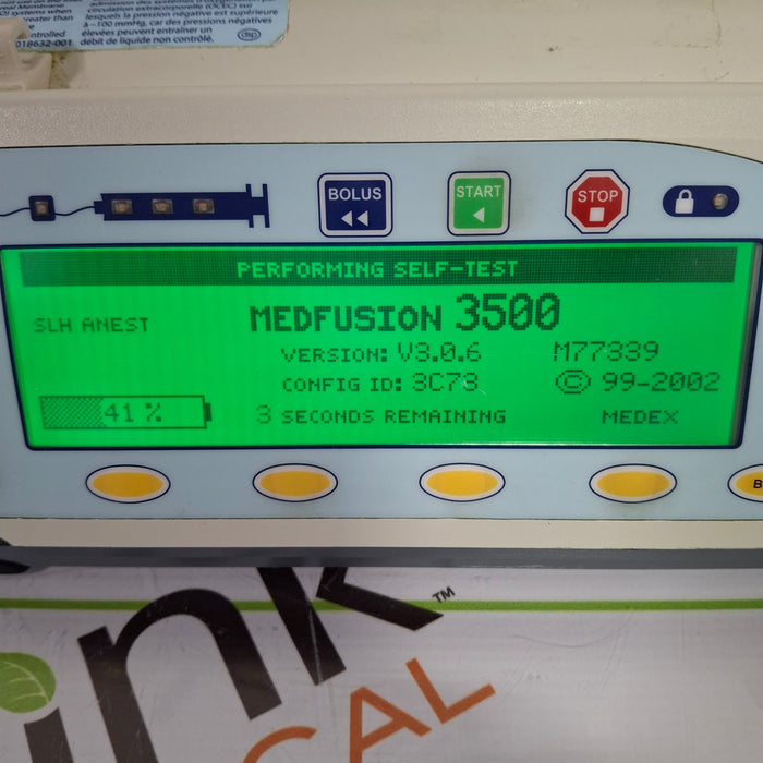 Smiths Medical Smiths Medical Medfusion 3500 Version 3 Syringe Infusion Pump Infusion Pump reLink Online