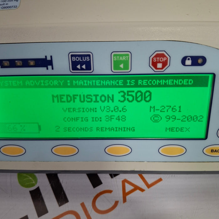 Smiths Medical Medfusion 3500 Version 3 Syringe Infusion Pump