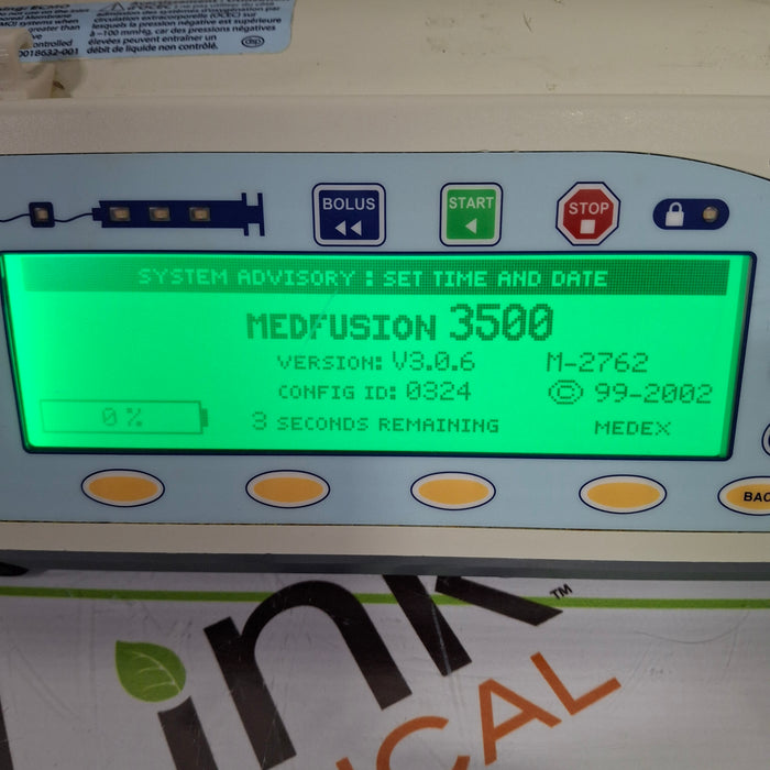 Smiths Medical Medfusion 3500 Version 3 Syringe Infusion Pump