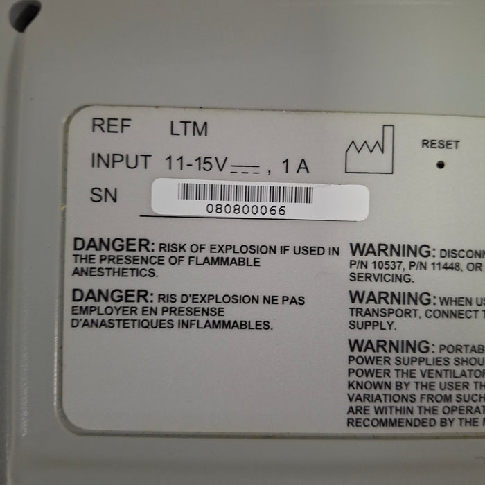 Pulmonetic Systems LTM Graphics Monitor Ventilator