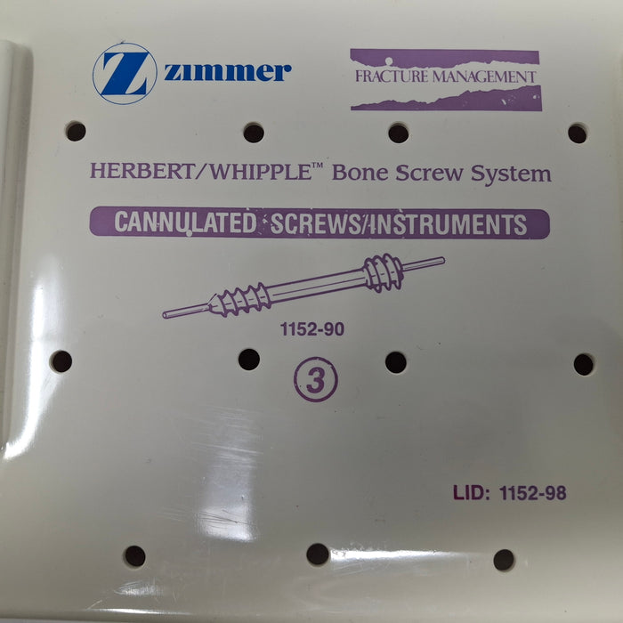 Zimmer Herbert Whipple Bone Screw System