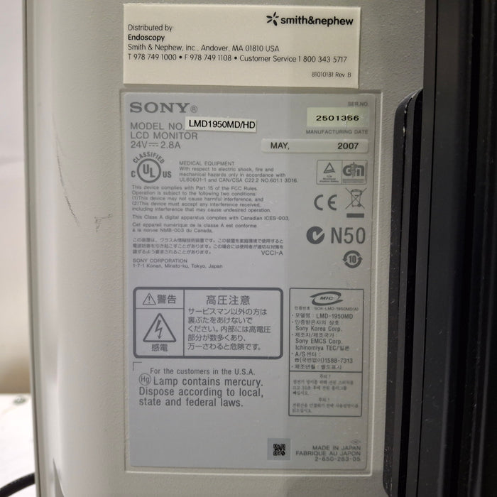 Sony LMD1950MD/HD LCD Monitor