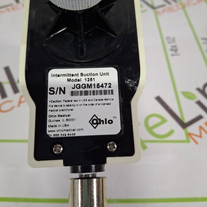 Ohio Medical Corporation 1251 Suction Regulator
