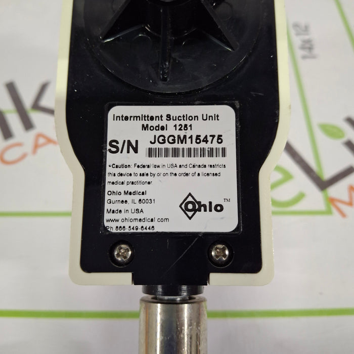 Ohio Medical Corporation 1251 Suction Regulator