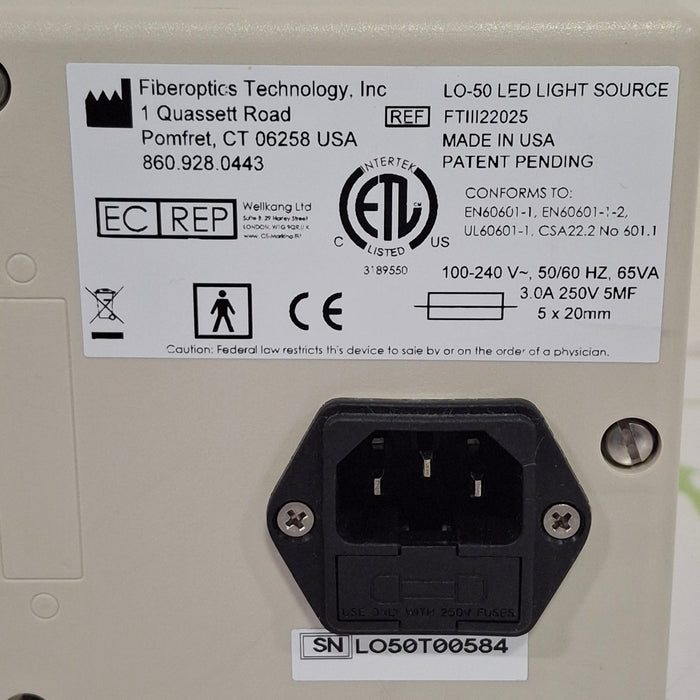 Fiberoptics Technology, Inc. LO-50 LED Lightsource