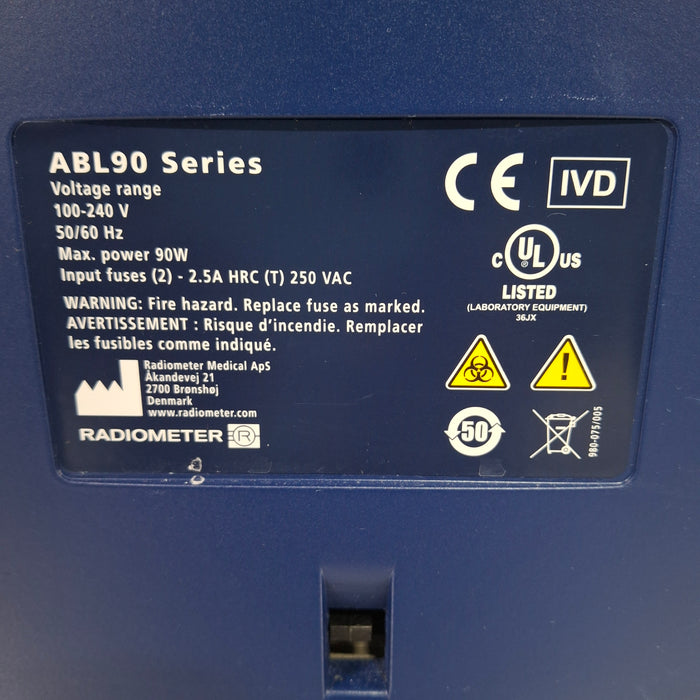 Radiometer ABL90 Flex Plus Blood Gas Analyzer
