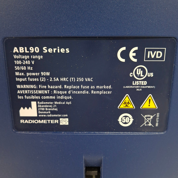 Radiometer ABL90 Flex Plus Blood Gas Analyzer