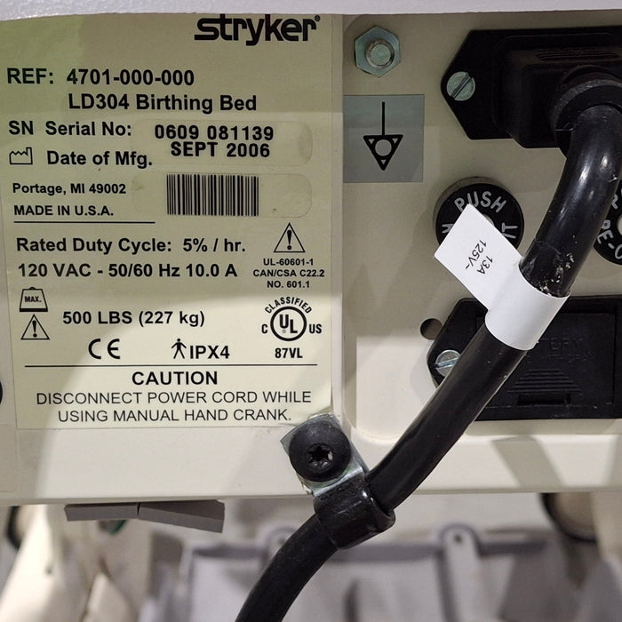 Stryker LD304 Birthing Bed