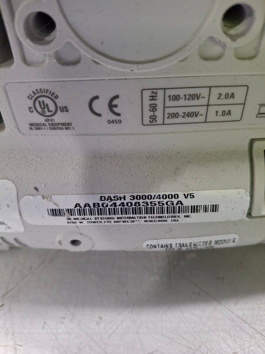 GE Healthcare Dash 4000 - GE/Nellcor SpO2 Patient Monitor