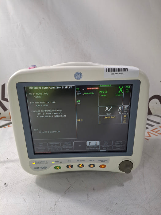 GE Healthcare Dash 4000 - Masimo SpO2 Patient Monitor