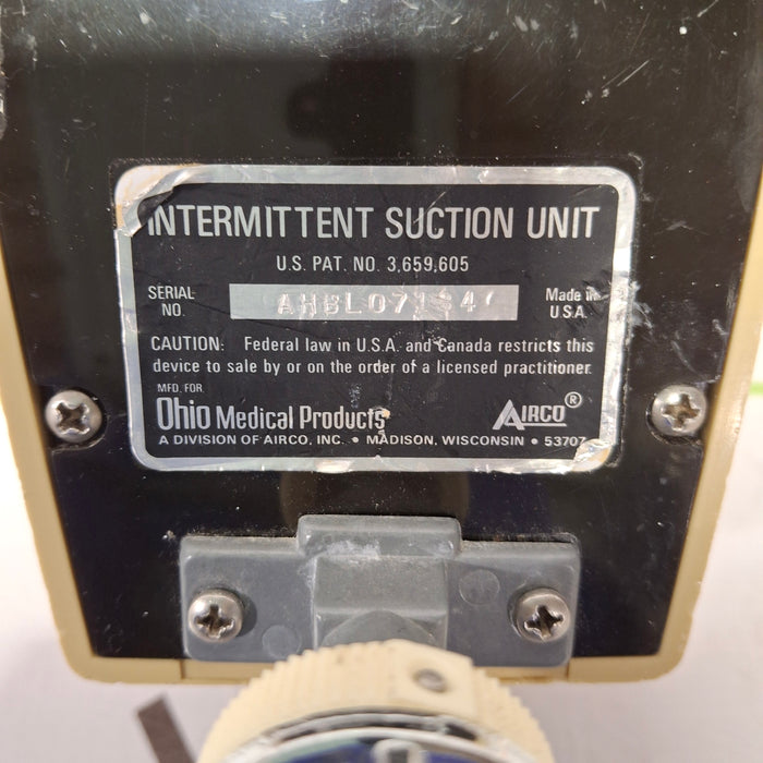 Ohmeda Medical 200 Intermittent Suction Unit