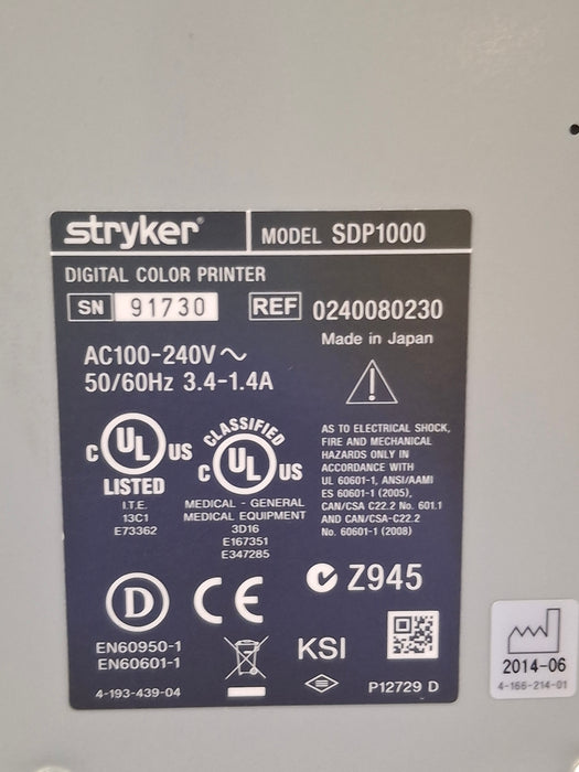 Stryker SDP1000 Digital Color Printer