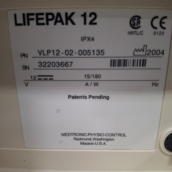 Physio-Control LifePak 12 3-Lead Defibrillator