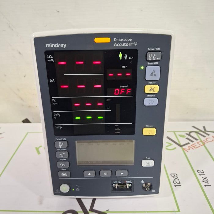 Mindray Datascope Accutorr V Vital Signs Monitor