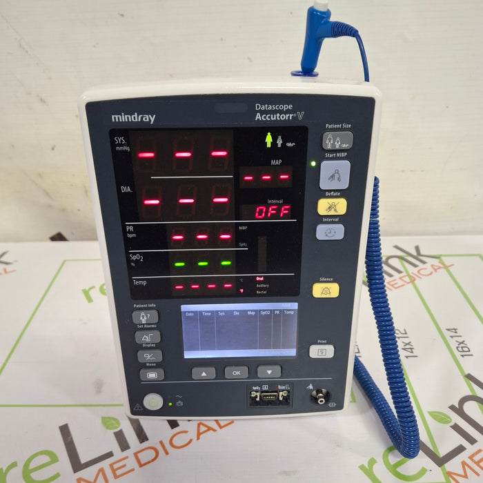 Mindray Datascope Accutorr V Vital Signs Monitor