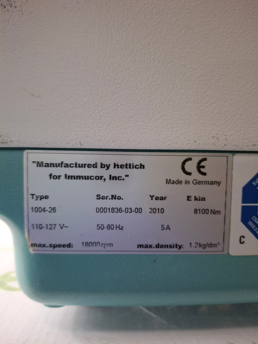 Hettich Instruments Hettich Instruments Immucor Immu Spin 1004-26 Centrifuge Centrifuges reLink Online