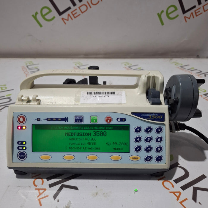 Smiths Medical Medfusion 3500 Version 3 Syringe Infusion Pump