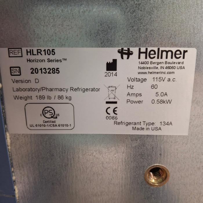 Helmer Inc HLR105 Undercounter Laboratory/Pharmacy Refrigerator