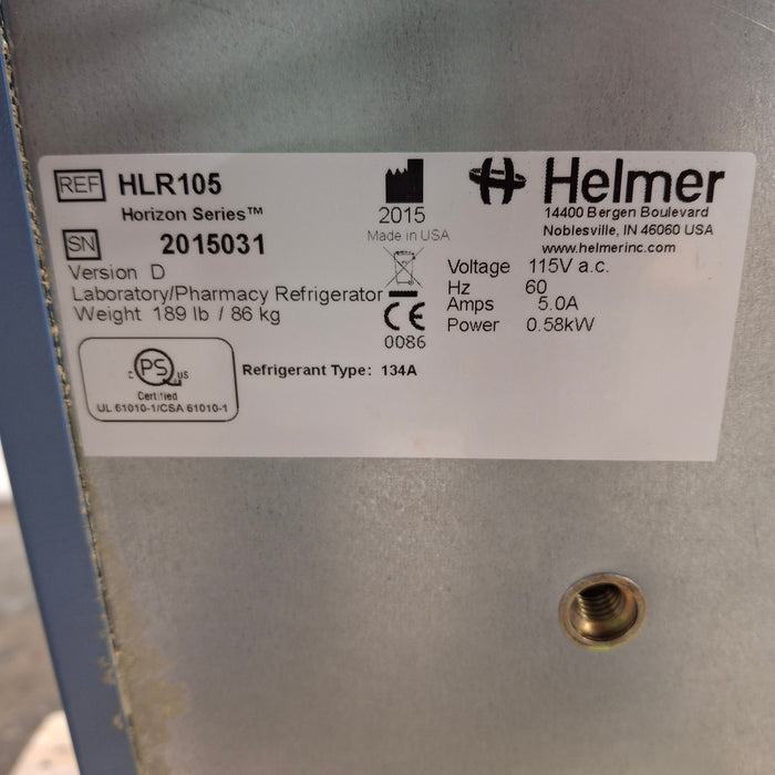 Helmer Inc HLR105 Undercounter Laboratory/Pharmacy Refrigerator