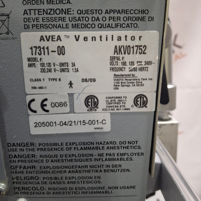 CareFusion Avea Ventilator