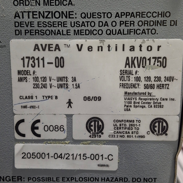 CareFusion Avea Ventilator