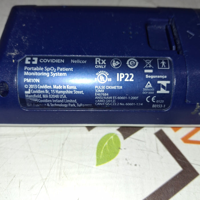 Covidien PM10N Nellcor Portable SpO2 Patient Monitoring System