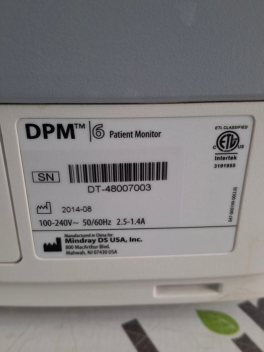 Mindray DPM6 Patient Monitor