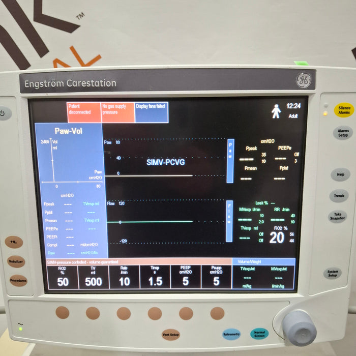 GE Healthcare Engstrom Carestation Ventilator