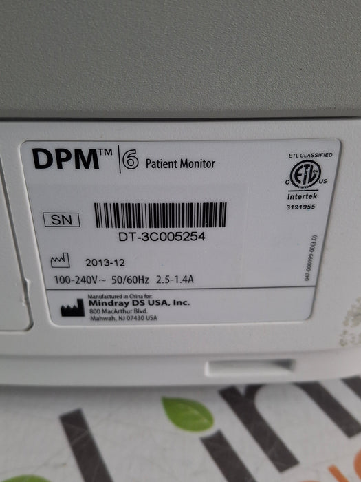 Mindray DPM6 Patient Monitor