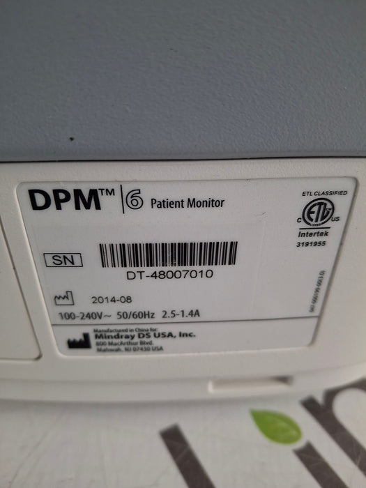 Mindray DPM6 Patient Monitor