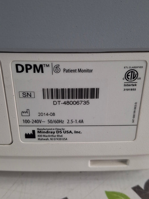 Mindray DPM6 Patient Monitor