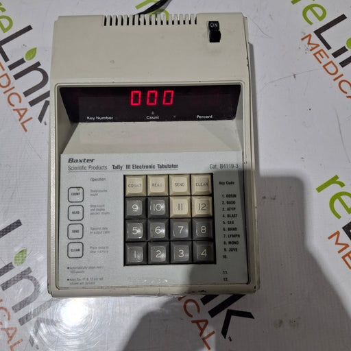 Baxter Scientific Products Baxter Scientific Products Tally III Electronic Tabulator Research Lab reLink Online