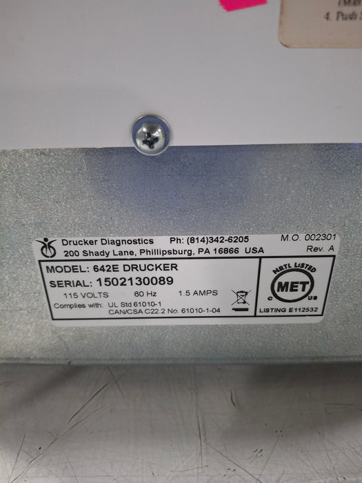 Drucker Diagnostics 642E Centrifuge