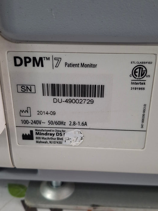 Mindray DPM7 Patient Monitor