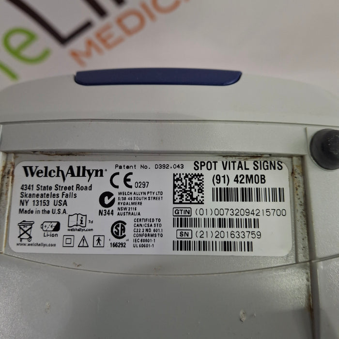 Welch Allyn Spot 420 - NIBP, Masimo SpO2 Vital Signs Monitor
