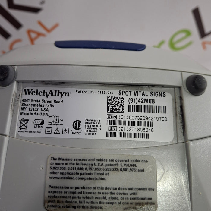 Welch Allyn Spot 420 - NIBP, Masimo SpO2 Vital Signs Monitor