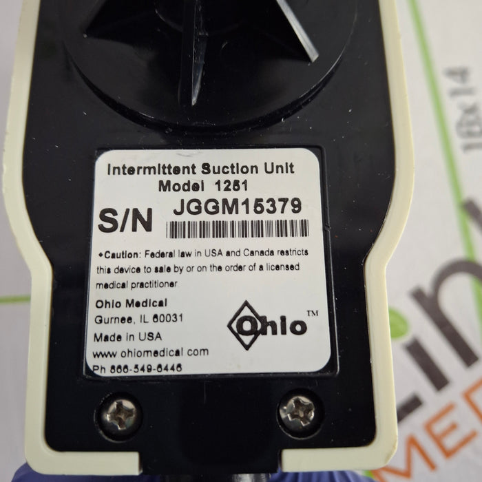 Ohio Medical Corporation 1251 Suction Regulator