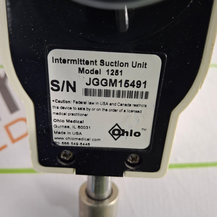 Ohio Medical Corporation 1251 Suction Regulator