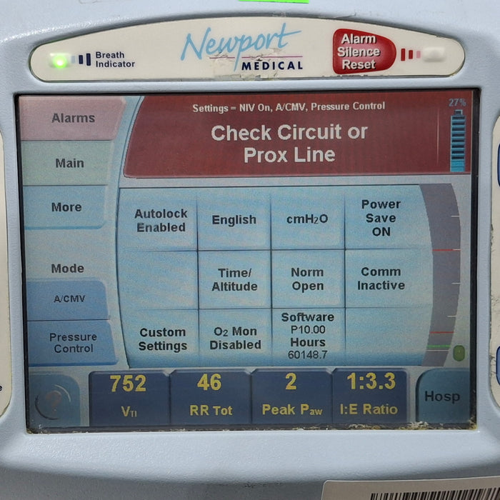 Newport Medical HT70 Plus Ventilator