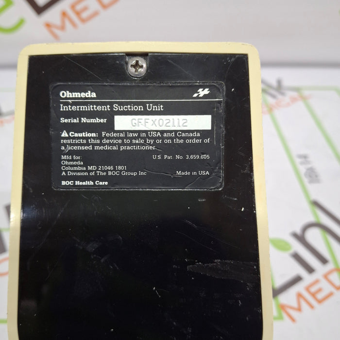 Ohmeda Medical 200 Intermittent Suction Unit