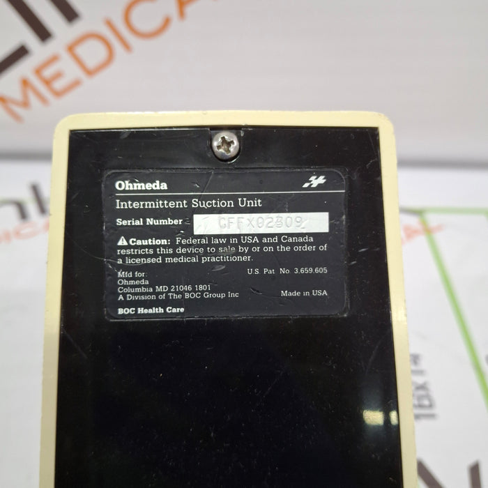 Ohmeda Medical 200 Intermittent Suction Unit