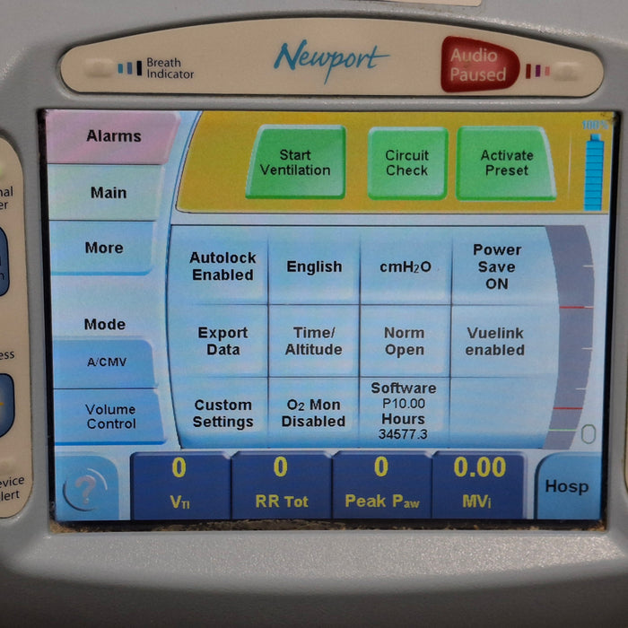 Newport Medical HT70 Plus Ventilator